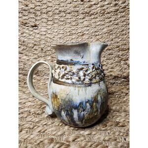 Studio Made & Hand Signed Pitcher Thrown Clay Pottery Beautifully Glazed! 6"
